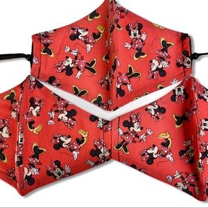 Minnie Mouse Face Mask Reusable Coral